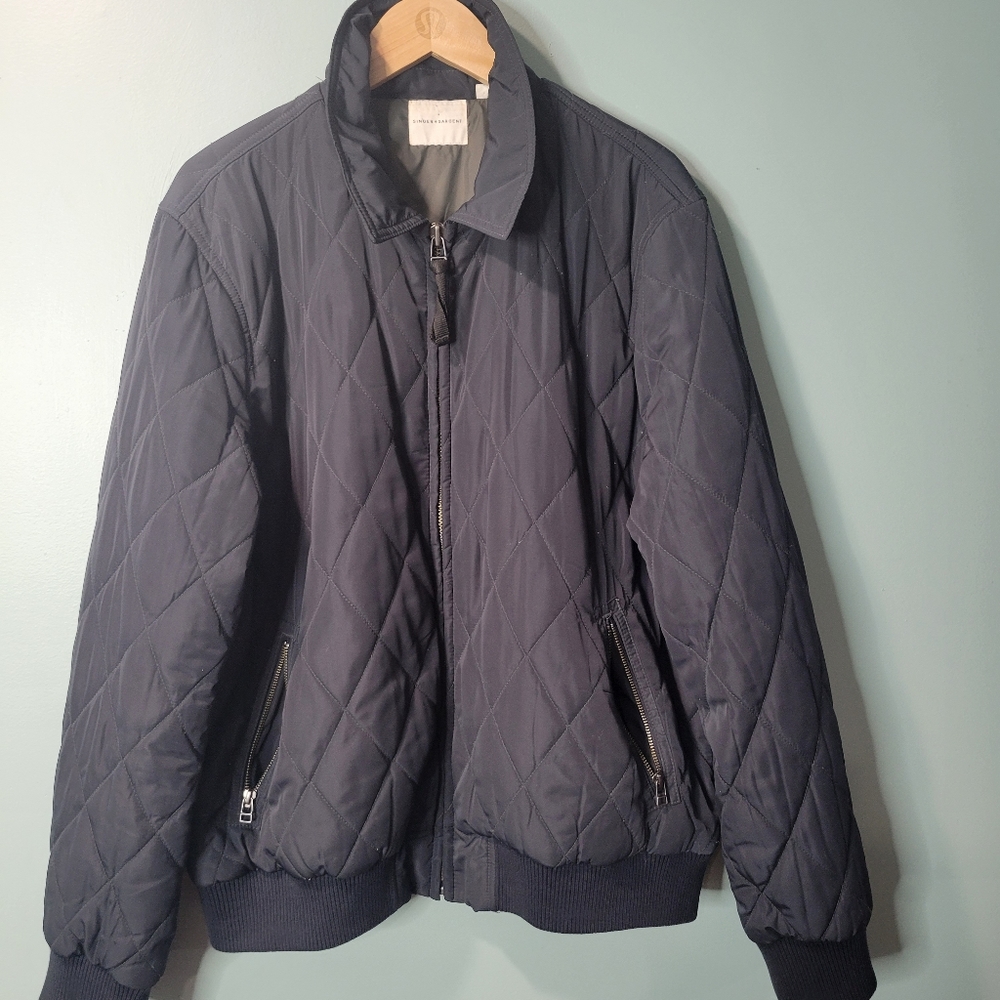 Singer + Sargent Quilted Chore Jacket Navy Black Size XL